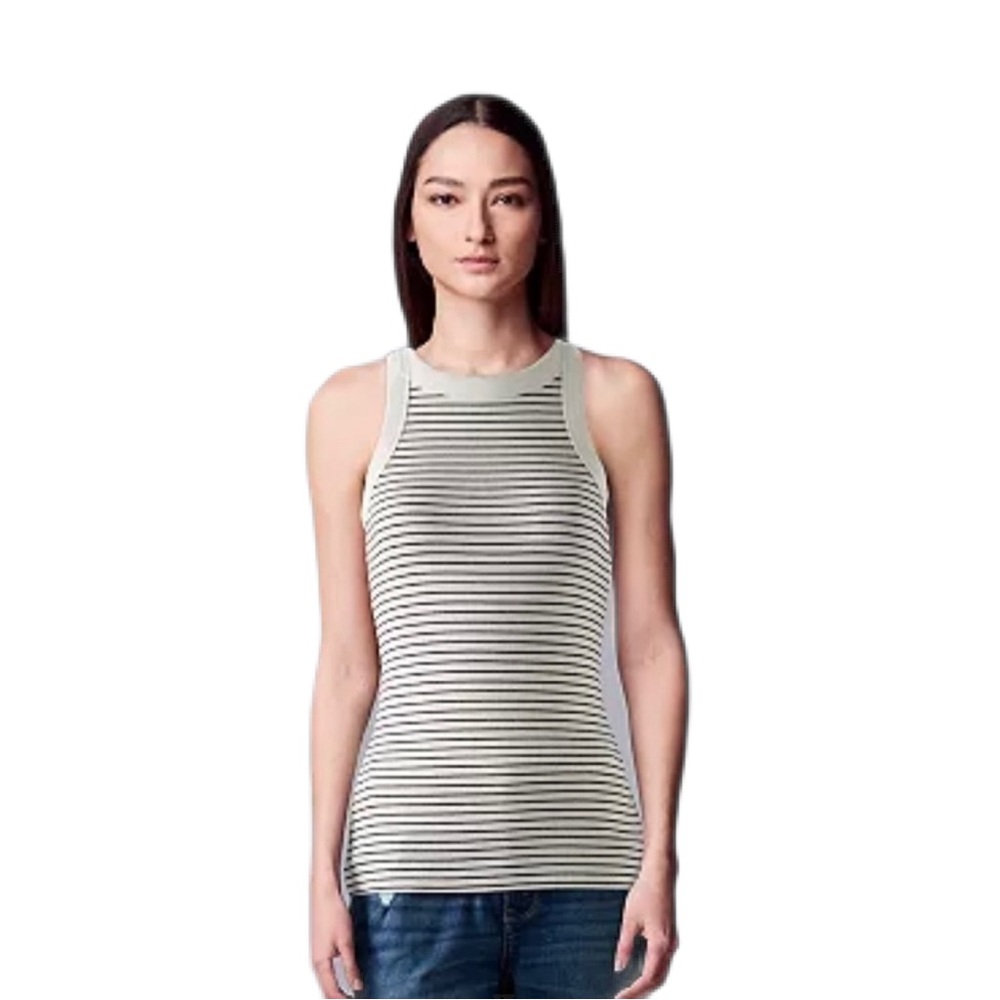 NWT Simply Vera White & Black Sleeveless Top